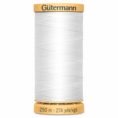 Gutermann Natural Cotton Thread White Colour 5709 250m