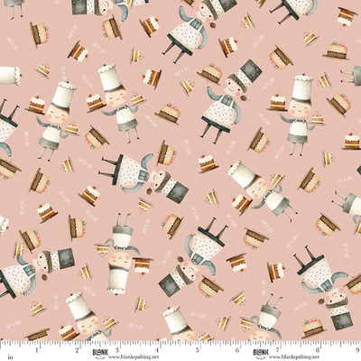 Nursery Rhyme Time Pat a Cake 4838-20 Pink | Blank Quilting Children's Cotton Fabric