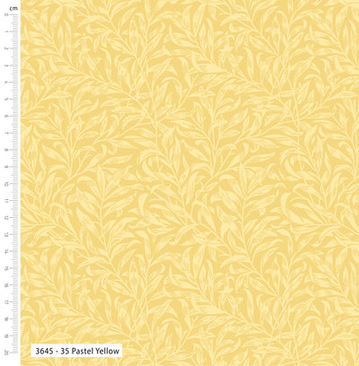William Morris, Willow Bough Pastel Yellow Cotton Fabric