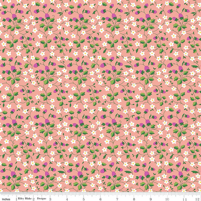 Liberty, Gifts From The Garden, Strawberry Picking, Quilting Cotton Fabric