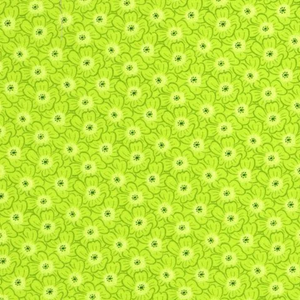 Fin Fabrics, Light Green Floral Cotton Blender Fabric
