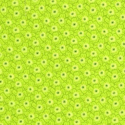 Fin Fabrics, Light Green Floral Cotton Blender Fabric
