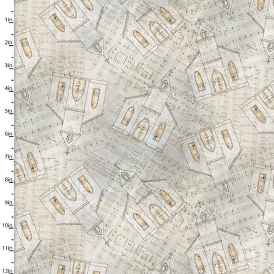 3 Wishes Fabric, Glorious Music, O Holy Night, Cotton Fabric