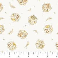 Tiny Waddles, Alphabet Blocks Cotton Fabric
