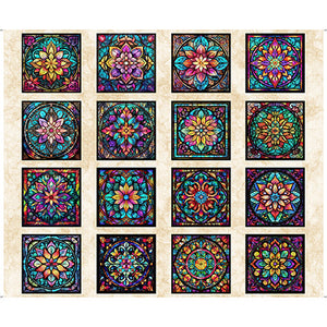 Stained Glass Picture Patches Quilting Panel
