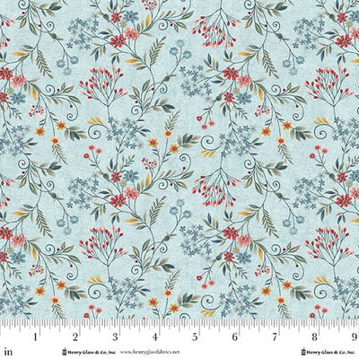 Henry Glass, Norwegian Forest Border Print Cotton Fabric 3550-44