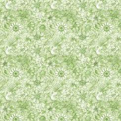 Quilting Treasures, Floral Tonal Sage, Enchanted Cotton Fabric