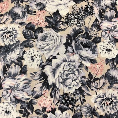 Liberty - The Emporium Collection, Wild Bloom - Sunnyside Fabrics UK - charcoal, floral, Grey, lasenby cotton, Liberty, silver grey, vintage - {{product.type}} - sunnysidefabricsuk.com