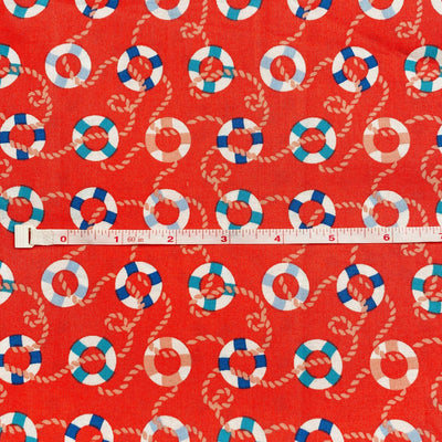 Lifebouys Cotton Fabric Print - Sunnyside Fabrics UK - seasidesealife, summer sewing - {{product.type}} - sunnysidefabricsuk.com