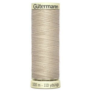 Light Taupe, Colour 722 Gutermann Sew All Thread - Sunnyside Fabrics UK - gutermann, gutermann sew all thread, light taupe thread, polyester thread, sew all thread - {{product.type}} - sunnysidefabricsuk.com