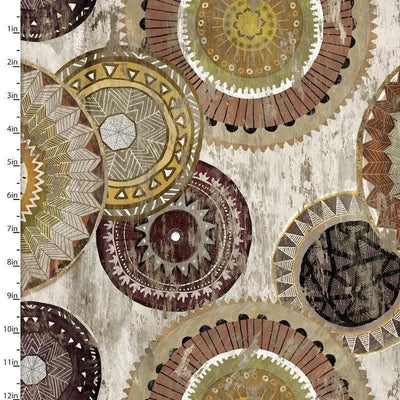 Mandala Print Cotton Fabric - Sunnyside Fabrics UK - 3 wishes fabric,animals,lion,safari,safari animals,zebra - alt - sunnysidefabricsuk.com