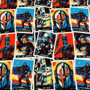 Mandalorian, Cotton Fabric, The Child, Star Wars - Sunnyside Fabrics UK - baby yoda, comic posters, Craft Cotton Co, disney, Star Wars, star wars fabric, the child, trading cards, yoda - {{product.type}} - sunnysidefabricsuk.com