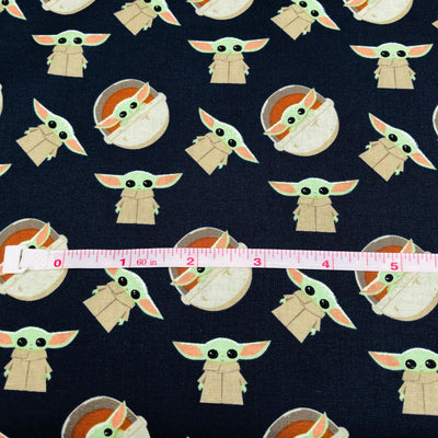 Mandalorian, Yoda Navy, The Child, Star Wars - Sunnyside Fabrics UK - baby yoda, Craft Cotton Co, disney, mandalorian, Marvel Comics, Star Wars, star wars fabric, yoda - {{product.type}} - sunnysidefabricsuk.com