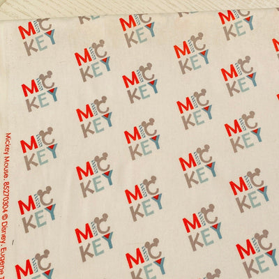 Mickey Mouse Logo Cotton Fabric - Sunnyside Fabrics UK - disney, Mickey Mouse - {{product.type}} - sunnysidefabricsuk.com