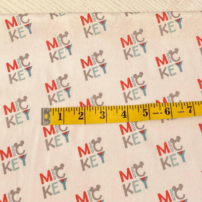 Mickey Mouse Logo Cotton Fabric - Sunnyside Fabrics UK - disney, Mickey Mouse - {{product.type}} - sunnysidefabricsuk.com