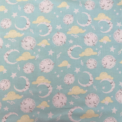 Moon and Stars, Sweet Lullaby - Sunnyside Fabrics UK - children's fabrics, elephant, jungle, stay wild, toucans - {{product.type}} - sunnysidefabricsuk.com