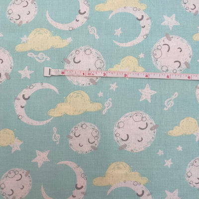 Moon and Stars, Sweet Lullaby - Sunnyside Fabrics UK - children's fabrics, elephant, jungle, stay wild, toucans - {{product.type}} - sunnysidefabricsuk.com