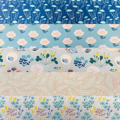 Multi Daisies , Meadow View - Sunnyside Fabrics UK - Anna Bella, blue flowers, daisies, floral, floral fabric - {{product.type}} - sunnysidefabricsuk.com