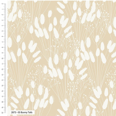 Natural Collection, Bunny Tails Cotton Fabric - Sunnyside Fabrics UK - beige, craft Cotton Company, leaves, natural - {{product.type}} - sunnysidefabricsuk.com