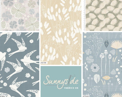 Natural Collection, Bunny Tails Cotton Fabric - Sunnyside Fabrics UK - beige, craft Cotton Company, leaves, natural - {{product.type}} - sunnysidefabricsuk.com