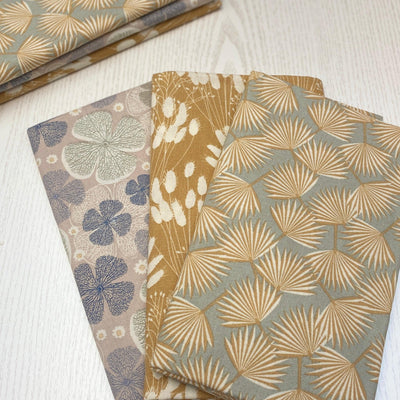 Natural Collection, Cotton Fabric Bundle - Sunnyside Fabrics UK - beige, craft Cotton Company, leaves, natural - {{product.type}} - sunnysidefabricsuk.com