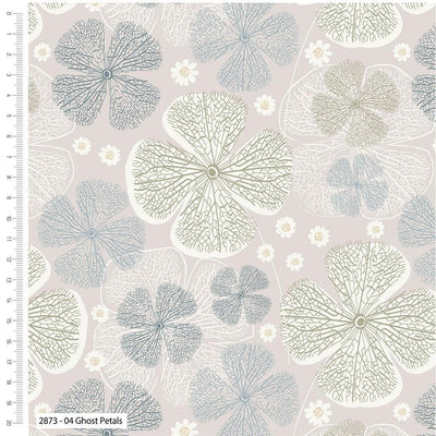 Natural Collection, Cotton Fabric, Ghost Petals - Sunnyside Fabrics UK - beige, craft Cotton Company, leaves, natural - {{product.type}} - sunnysidefabricsuk.com