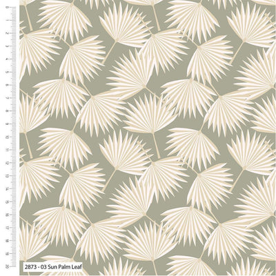 Natural Collection, Sun Palm Leaf Cotton Fabric - Sunnyside Fabrics UK - beige, craft Cotton Company, leaves, natural - {{product.type}} - sunnysidefabricsuk.com