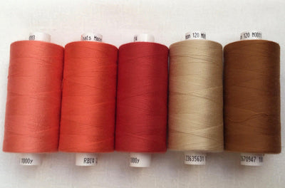 Orange Autumn Shades, Moon Thread, Pack - Sunnyside Fabrics UK - cotton thread, gold thread, moon thread, polyester thread, yellow thread - {{product.type}} - sunnysidefabricsuk.com