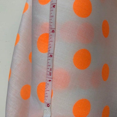 Orange Polka Dot Spot Polycotton - Sunnyside Fabrics UK - polka dot, Polycotton - {{product.type}} - sunnysidefabricsuk.com