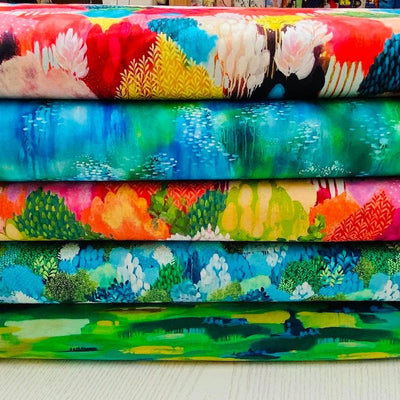 Painterly Trees Blue Sorbet Bundle, Robert Kaufman - Sunnyside Fabrics UK - Painterly Trees, robert kaufman - {{product.type}} - sunnysidefabricsuk.com