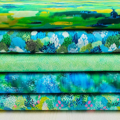 Painterly Trees Green Landscape Bundle, Robert Kaufman - Sunnyside Fabrics UK - Painterly Trees, robert kaufman - {{product.type}} - sunnysidefabricsuk.com