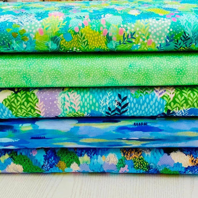 Painterly Trees Green Trees Bundle, Robert Kaufman - Sunnyside Fabrics UK - Painterly Trees, robert kaufman - {{product.type}} - sunnysidefabricsuk.com