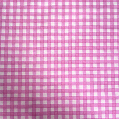 Pink Gingham Polycotton - Sunnyside Fabrics UK - Craft Cotton Co, gingham polycoytton, ginghamcheck, pink and white, red and white - {{product.type}} - sunnysidefabricsuk.com