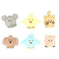 Pudgy Pets Dress It Up, Buttons - Sunnyside Fabrics UK - buttons, childrens buttons, dress it up, dress it up buttons, unicorn - {{product.type}} - sunnysidefabricsuk.com