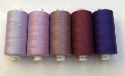 Purple/Lilac Moon Thread Pack - Sunnyside Fabrics UK - cotton thread, gold thread, moon thread, polyester thread, yellow thread - {{product.type}} - sunnysidefabricsuk.com