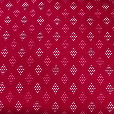 Red Diamond Print Cotton Blender - Sunnyside Fabrics UK - blender, Craft Cotton, Craft Cotton Co, homespun, plain, plain cotton fabric, Red, red thread, textured - {{product.type}} - sunnysidefabricsuk.com
