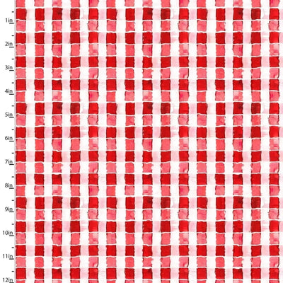 Red Gingham Check Fabric - Sunnyside Fabrics UK - 3 wishes,animals,Connie Haley,Connie Haley 3 wishes Fabrics,farm,farm animals,farm house,farms,farmyard,funnys farm,sassy animals - alt - sunnysidefabricsuk.com