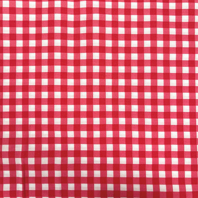 Red Gingham Polycotton - Sunnyside Fabrics UK - Craft Cotton Co, gingham polycoytton, ginghamcheck, red and white - {{product.type}} - sunnysidefabricsuk.com