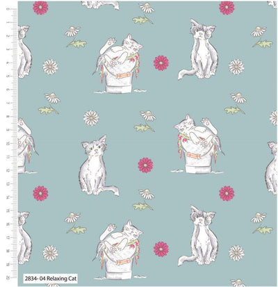 Relaxing Cats, Pets By Debbie Shore - Sunnyside Fabrics UK - cat, cats, cotton, cotton fabric, Debbie Shore, dogs, patchwork, pets, quilt fabric - {{product.type}} - sunnysidefabricsuk.com