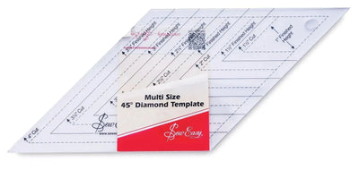 Sew Easy, Patchwork Template 45 Degree Diamond - Sunnyside Fabrics UK - - {{product.type}} - sunnysidefabricsuk.com