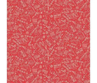 Sewing Motifs Linework, Say it with a Stitch, Mandy Shaw - Sunnyside Fabrics UK - buttons, henry glass, mandy shaw, red work, say it with a stitch - {{product.type}} - sunnysidefabricsuk.com