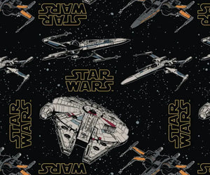 Star Wars, Cotton Fabric Rebel Ships - Sunnyside Fabrics UK - Craft Cotton Co, mandalorian, rebel ships, Star Wars, star wars fabric, star wars logo - {{product.type}} - sunnysidefabricsuk.com
