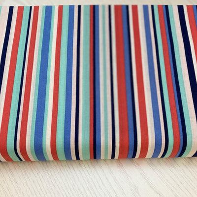 Stripes Cotton Fabric Print - Sunnyside Fabrics UK - blue stripes, stripes, under £5 - {{product.type}} - sunnysidefabricsuk.com