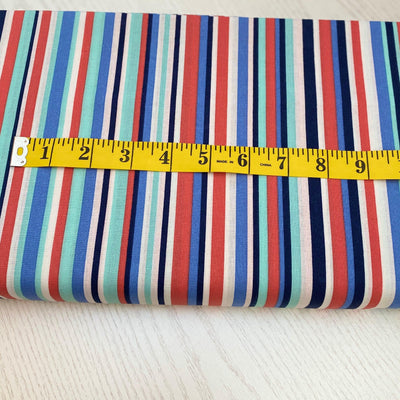 Stripes Cotton Fabric Print - Sunnyside Fabrics UK - blue stripes, stripes, under £5 - {{product.type}} - sunnysidefabricsuk.com