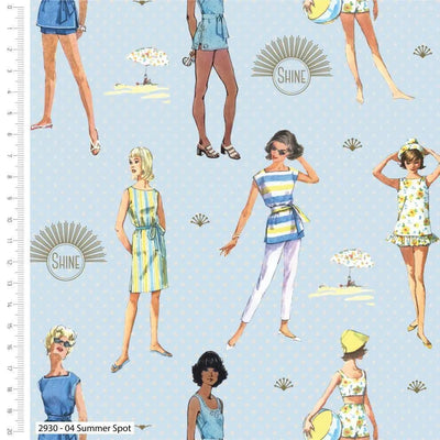 Summer Spot, Simplicity Vintage Cotton Fabric - Sunnyside Fabrics UK - cotton fabric, dressmaking, dressmaking fabric, simplicity fabric, simplicity patterns, vintage dress patterns, vintage simplicity - {{product.type}} - sunnysidefabricsuk.com