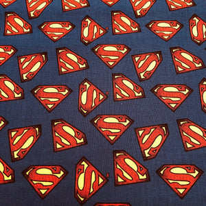 Superman Logo Cotton Fabric - Sunnyside Fabrics UK - captain America, Craft Cotton Co, disney, Marvel Comics, super heroes - {{product.type}} - sunnysidefabricsuk.com