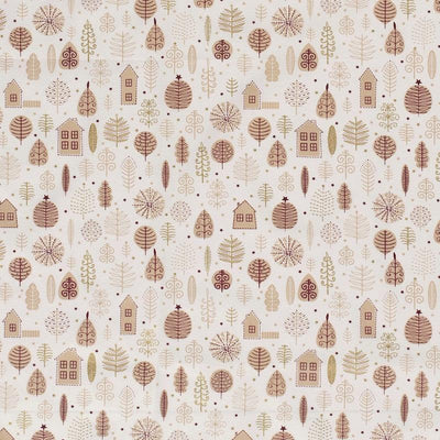 Sweet Christmas, Winter Village, Ivory - Sunnyside Fabrics UK - Christmas, Christmas Cotton fabric, christmas fabric, gold, Gold metallic, gold Metallic Sparkle, metallic, Metallic thread, Stars - {{product.type}} - sunnysidefabricsuk.com