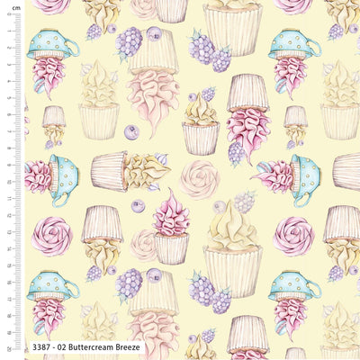 Sweet Temptations, Buttercream Breeze, Cotton Fabrics - Sunnyside Fabrics UK - cakes, Craft Cotton Co, homemade cakes, Mari Calvary - {{product.type}} - sunnysidefabricsuk.com