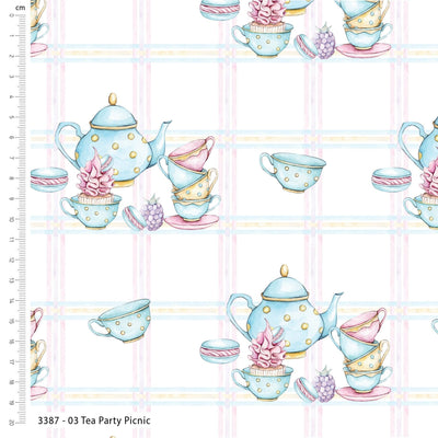 Sweet Temptations, Tea Party Picnic, Cotton Fabrics - Sunnyside Fabrics UK - cakes, Craft Cotton Co, homemade cakes, Mari Calvary - {{product.type}} - sunnysidefabricsuk.com