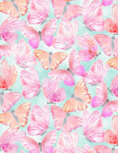 Swirling Confetti, Winged Whisper Cotton Fabric - Sunnyside Fabrics UK - butterflies, butterfly fabric, pink butterfly, Wilmington fabrics - {{product.type}} - sunnysidefabricsuk.com